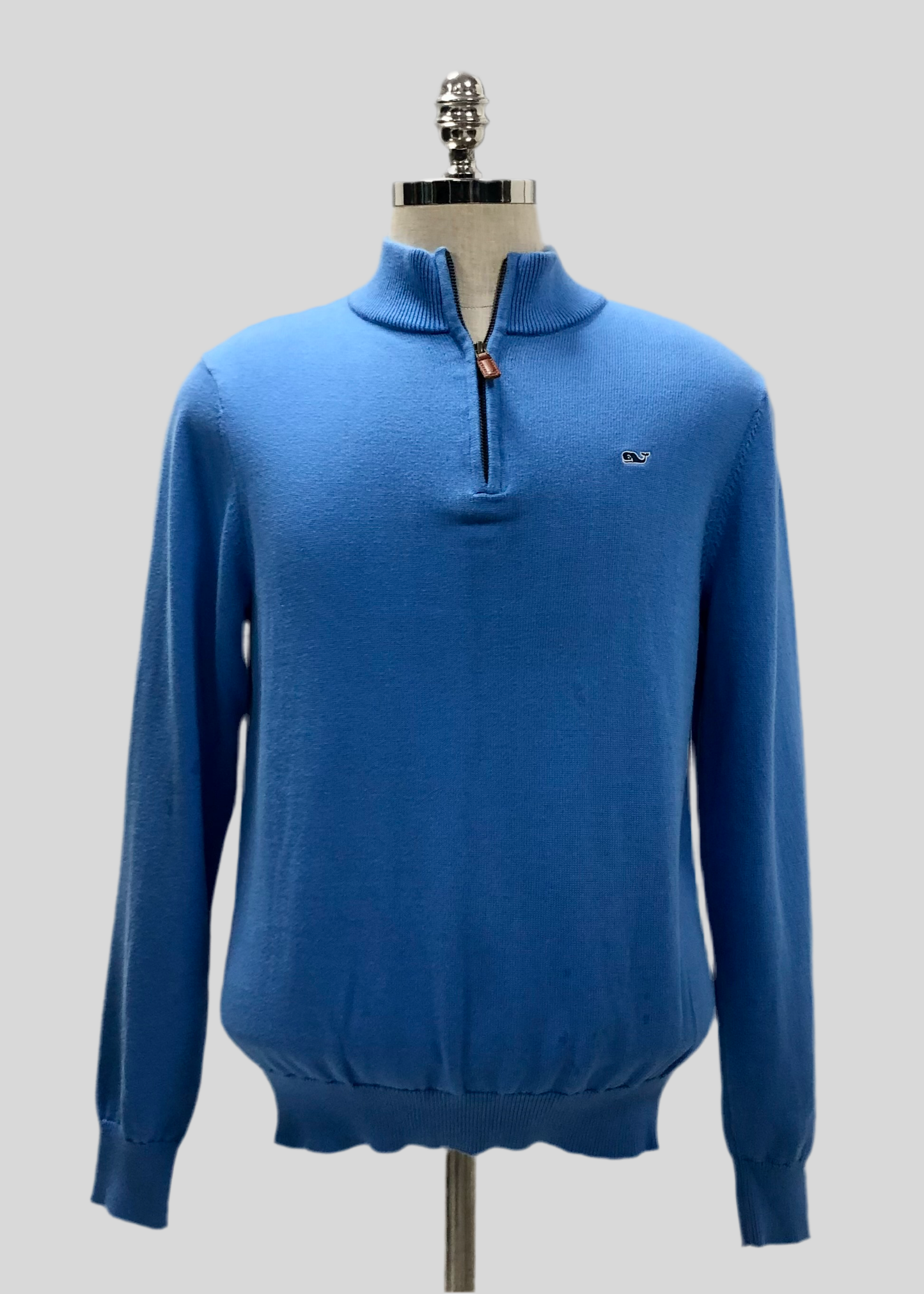 Sueter Jersey Vineyard Vines 🐳 color azul con logo azul navy Tela algodón Pima Talla S