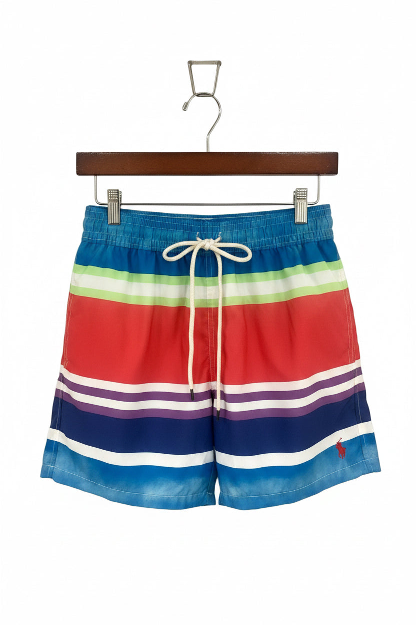 Short de baño Polo Ralph Lauren 🏇🏼 color azul navy con diseño de rayas talla S