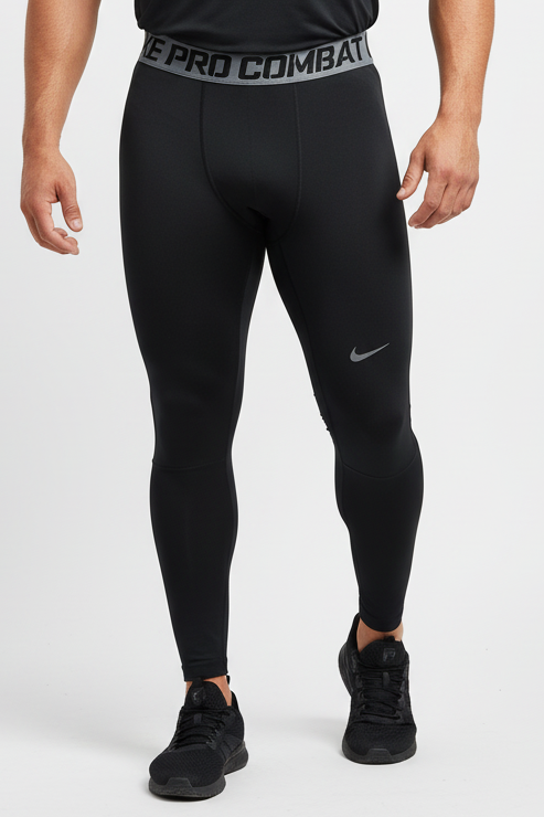 Malla de entrenamiento licra Nike ✔️ Pro Dri-FIT para hombre en Color negro cintura gris Talla L