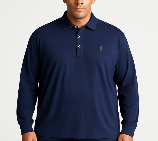 Camiseta Polo Ralph Lauren 🏇🏼color azul navy Manga larga Talla 3XL Entalle Regular (ver descripción)