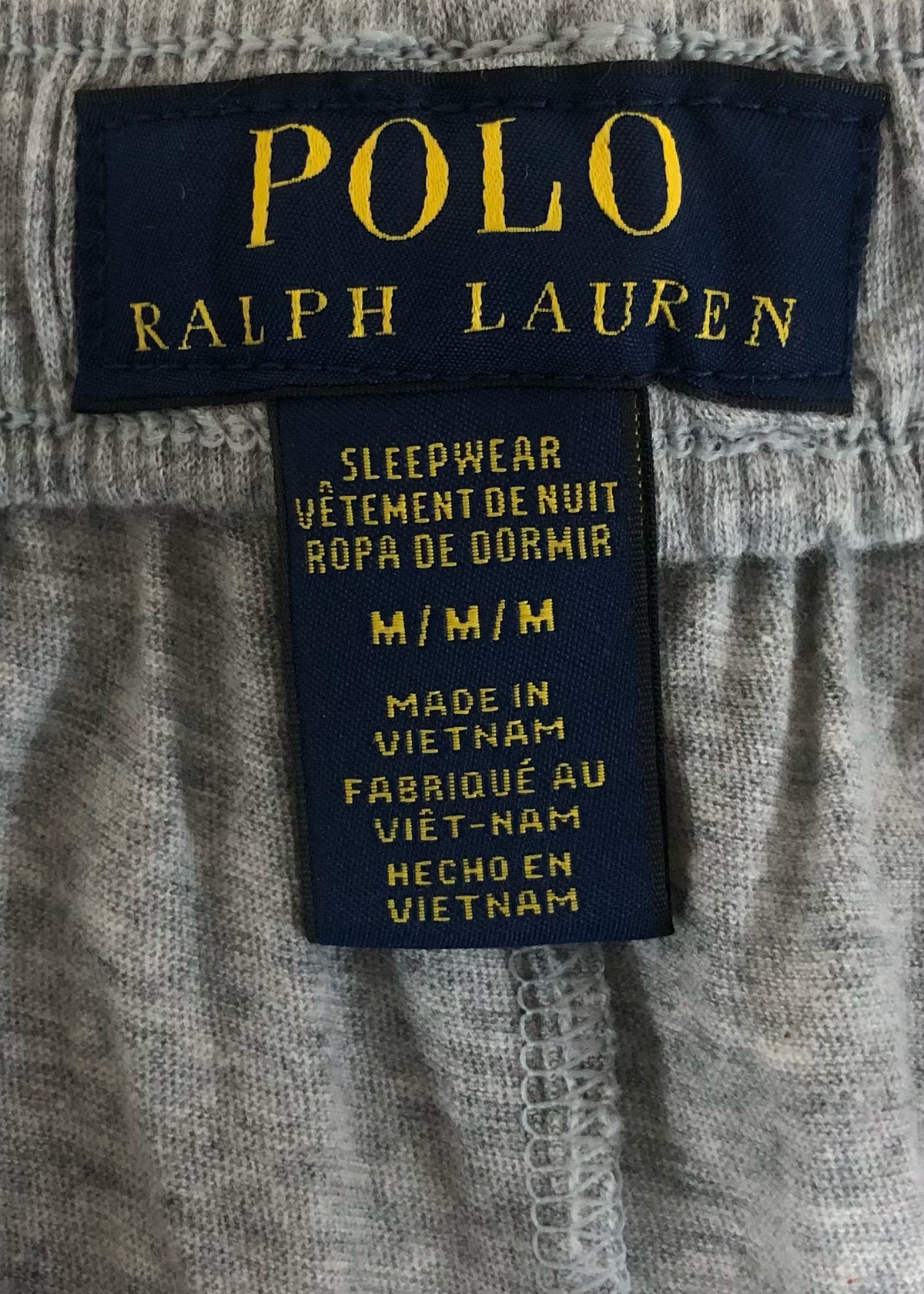 Short Lounge Polo Ralph Lauren 🏇🏼 color Gris y logo en azul Talla M