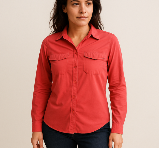 Camisa de mujer Columbia 🔹color  rosado magenta con Omni Shade Manga larga Talla L