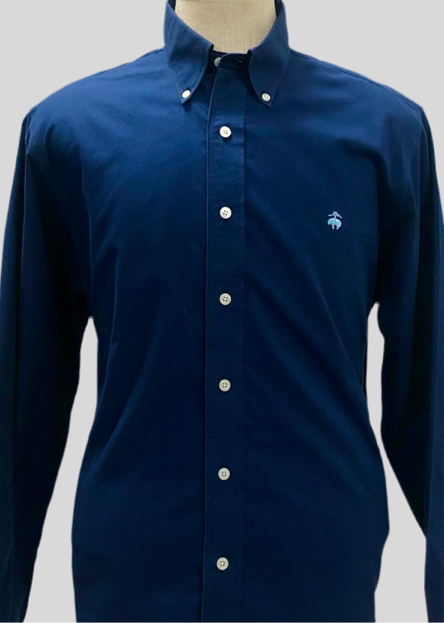 Camisa Brooks Brothers 🐑 color azul oscuro Talla Large Entalle Regular