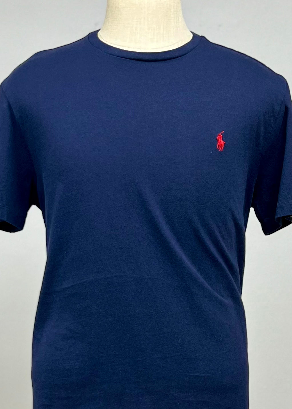 Camiseta cuello Redondo Polo Ralph Lauren 🏇🏼 color azul navy manga corta Talla Large Entalle Regular