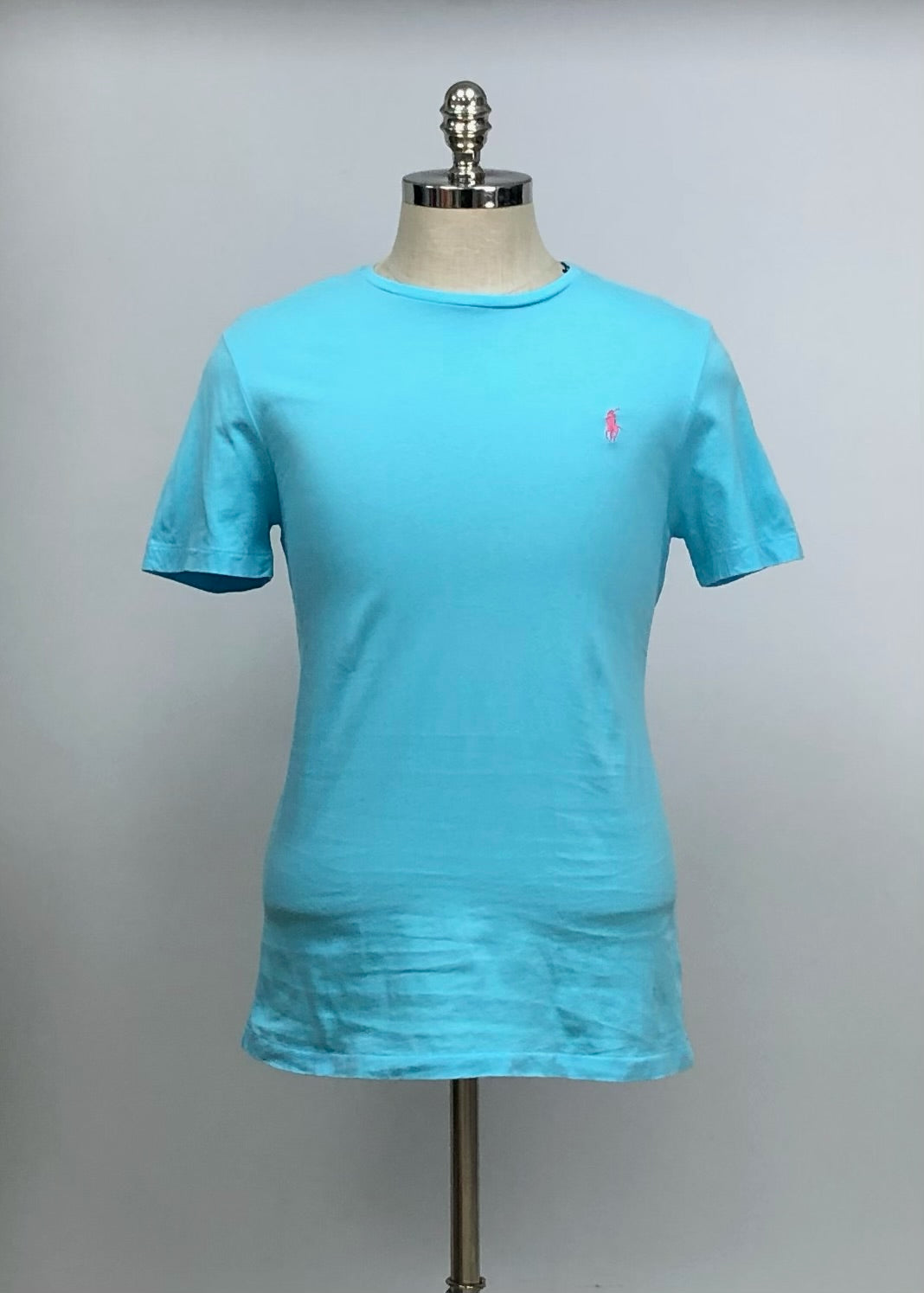 Camiseta cuello Redondo Polo Ralph Lauren 🏇🏼 color turquesa manga corta Talla M Entalle Custom Fit (ver descripción)