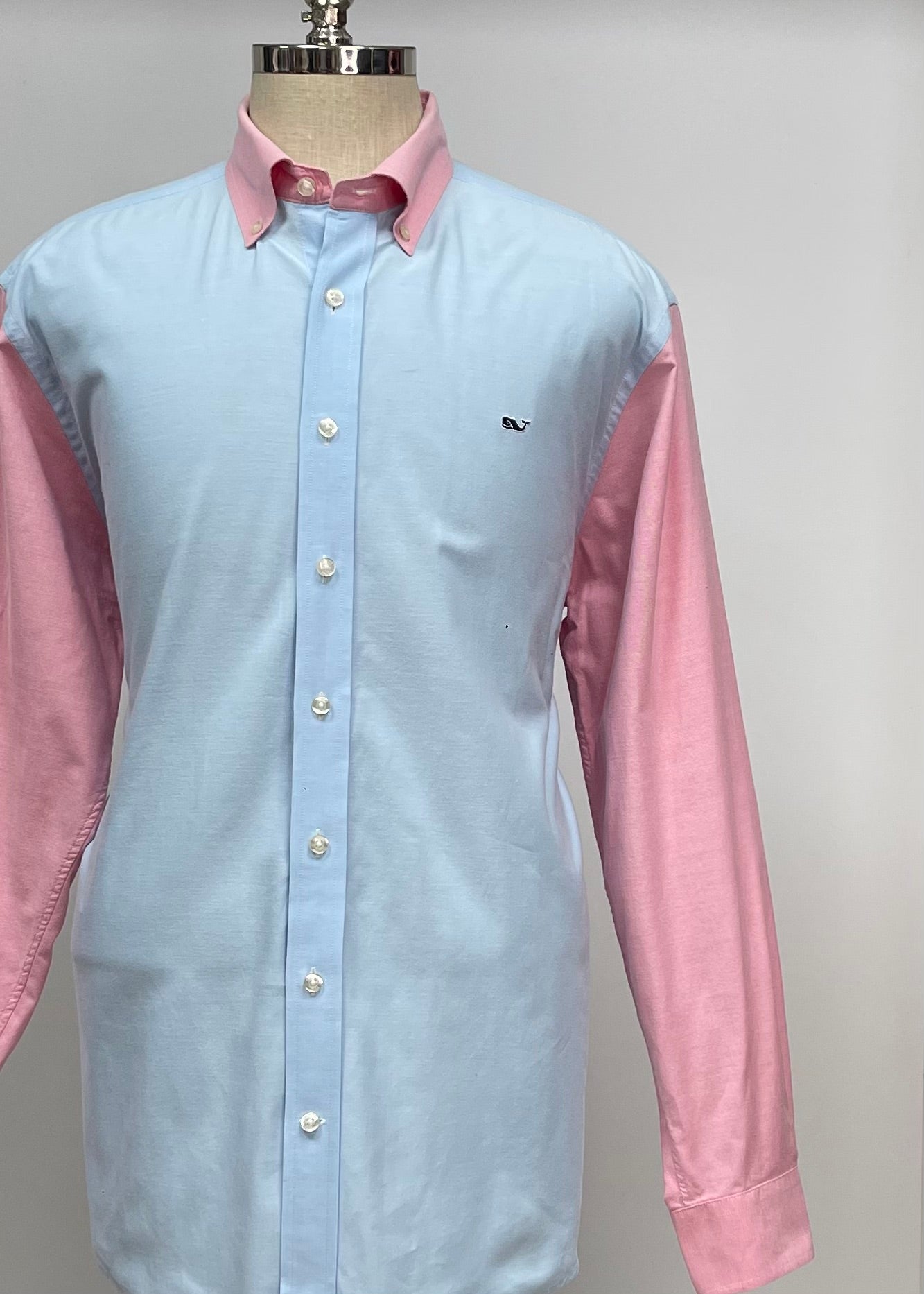 Camisa de botones Vineyard Vines 🐳 Oxford con franjas multicolor Talla XL Entalle Slim Fit