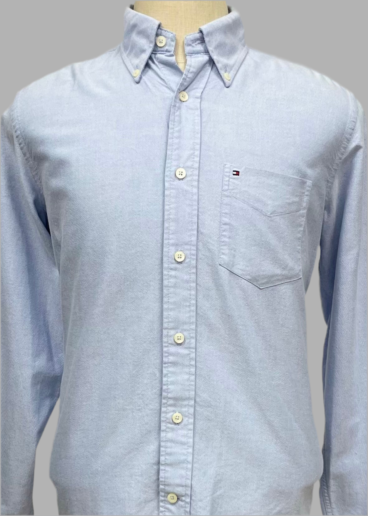 Camisa Tommy Hilfiger 🇺🇸 Oxford color Celeste Talla S Entalle Regular