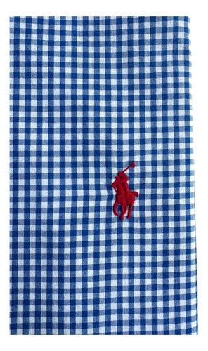 Camisa Polo Ralph Lauren 🏇🏼 con patrón de cuadros gingham azul y blanco Talla M Entalle Regular