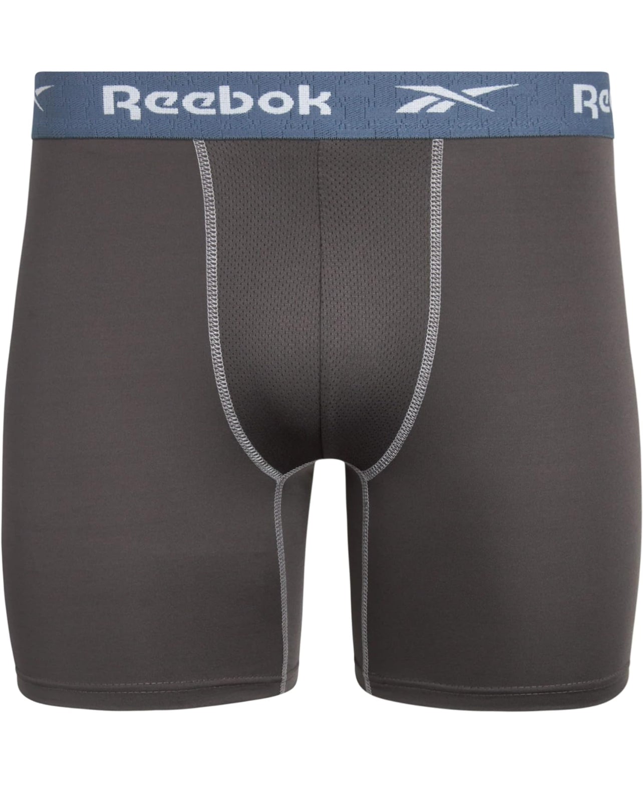 Combo de 4 Boxers Briefs Reebok Tela Performance en color negro y gris Talla M