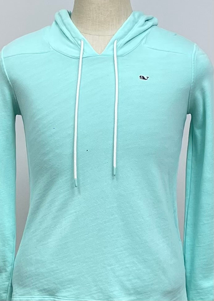 Camiseta de mujer con capucha Vineyard Vines 🐳 color turquesa con logo tradicional Talla XS