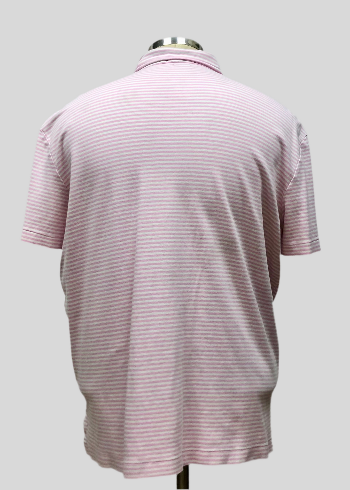 Camiseta Polo Ralph Lauren 🏇🏼 De rayas en color rosado y blanco Talla XL Entalle Regular (ver descripción)
