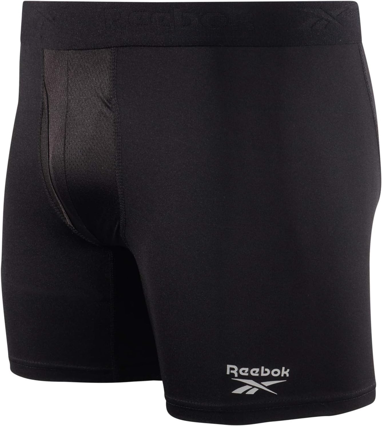 Combo de 4 Boxers Briefs Reebok Tela Performance en color gris, azul, azul navy y estampado Talla M