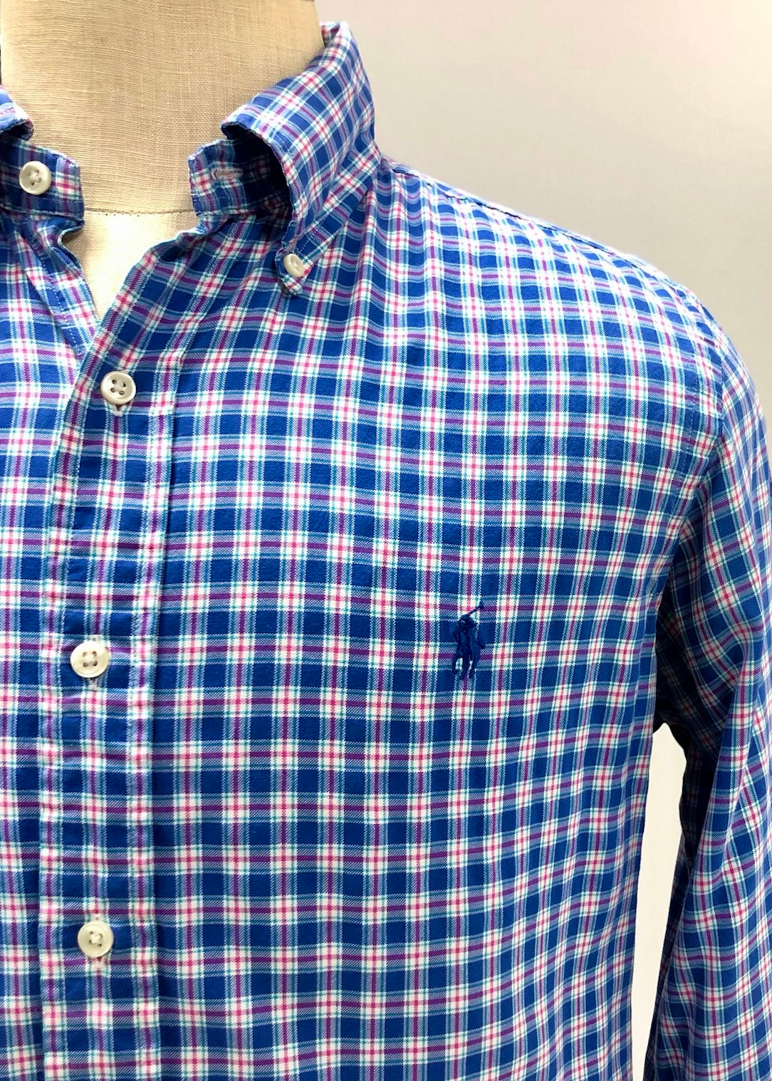 Camisa de botones Polo Ralph Lauren 🏇🏼 de cuadros azul, rojo y blanco Talla M Entalle Regular
