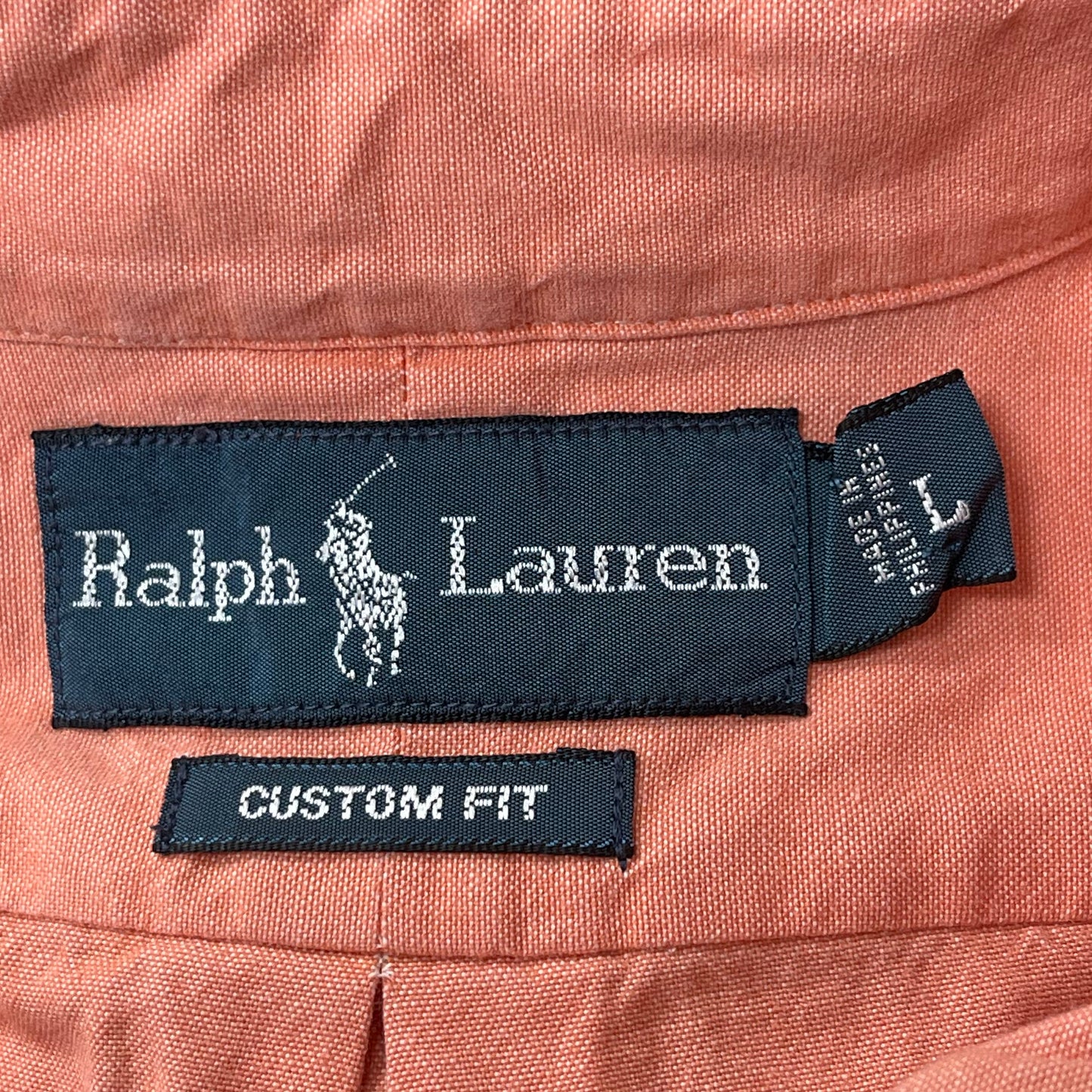 Camisa de botones Polo Ralph Lauren 🏇🏼 Oxford en color salmón Talla L Entalle Custom Fit