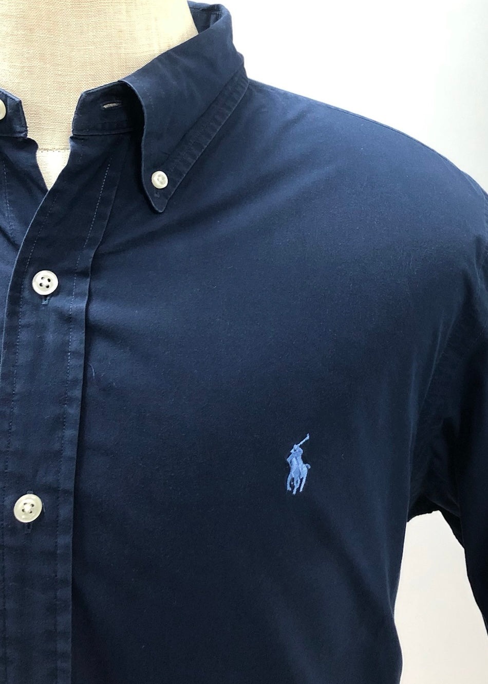 Camisa de botones Polo Ralph Lauren 🏇🏼 en color azul navy Talla XL Entalle Slim Fit