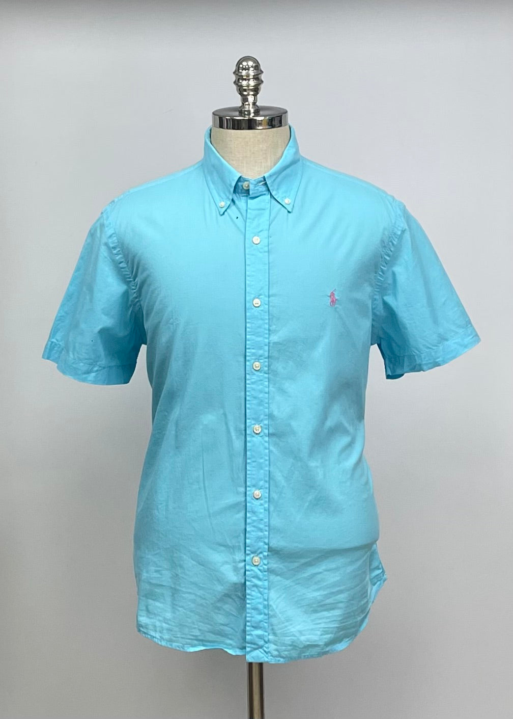 Camisa de botones Polo Ralph Lauren 🏇🏼 color turquesa Talla L Entalle Clásico