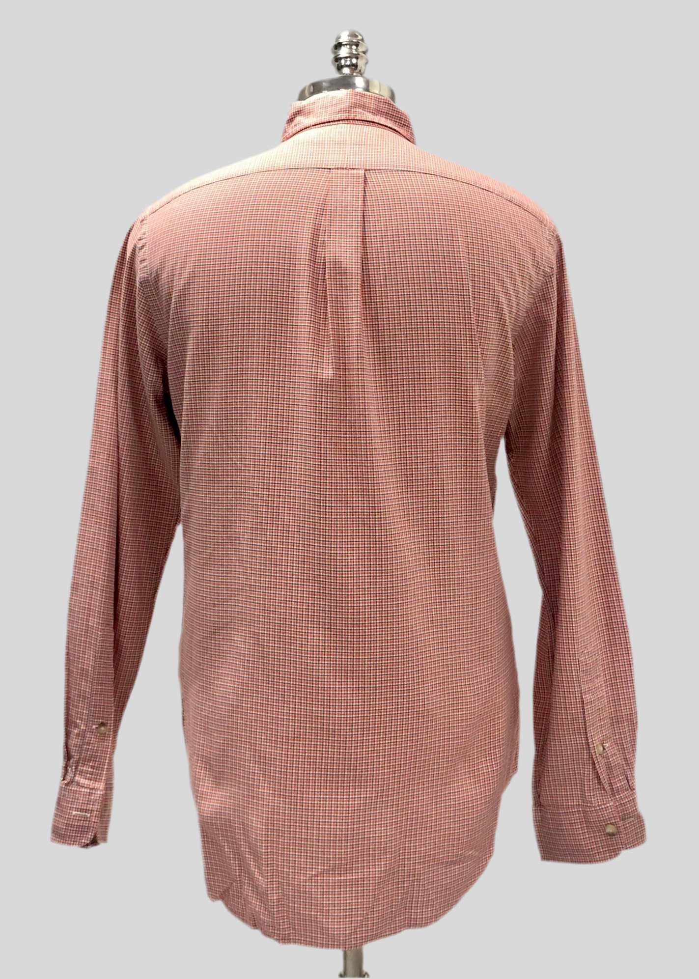 Camisa de botones Polo Ralph Lauren 🏇🏼 Con patron de cuadros naranja, azul y blanco Talla M Entalle Regular