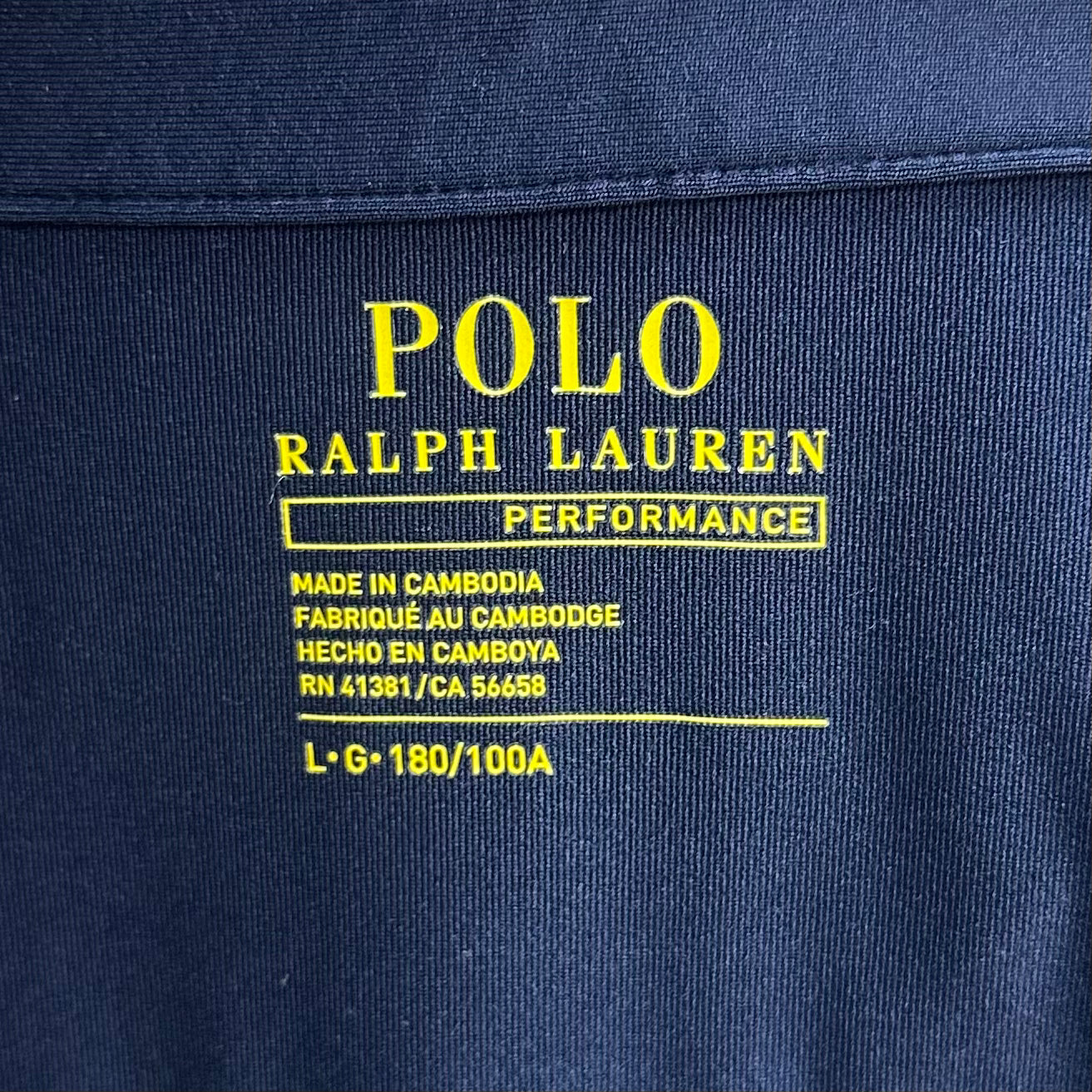 Camiseta Polo Ralph Lauren 🏇🏼 Tela performance color azul navy Talla L Entalle Regular