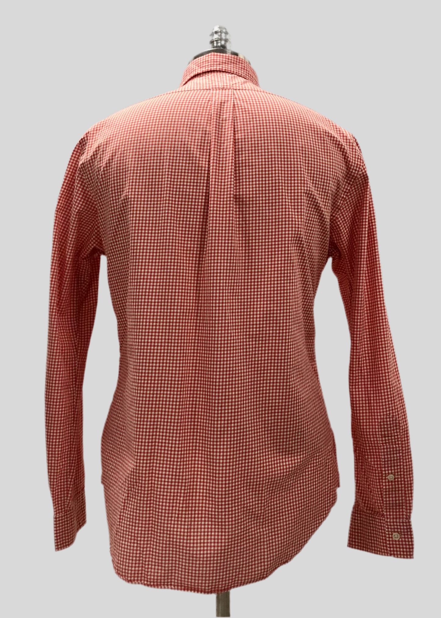 Camisa Polo Ralph Lauren 🏇🏼 con patron de cuadros gingham naranja y blanco Talla L Entalle Slim Fit