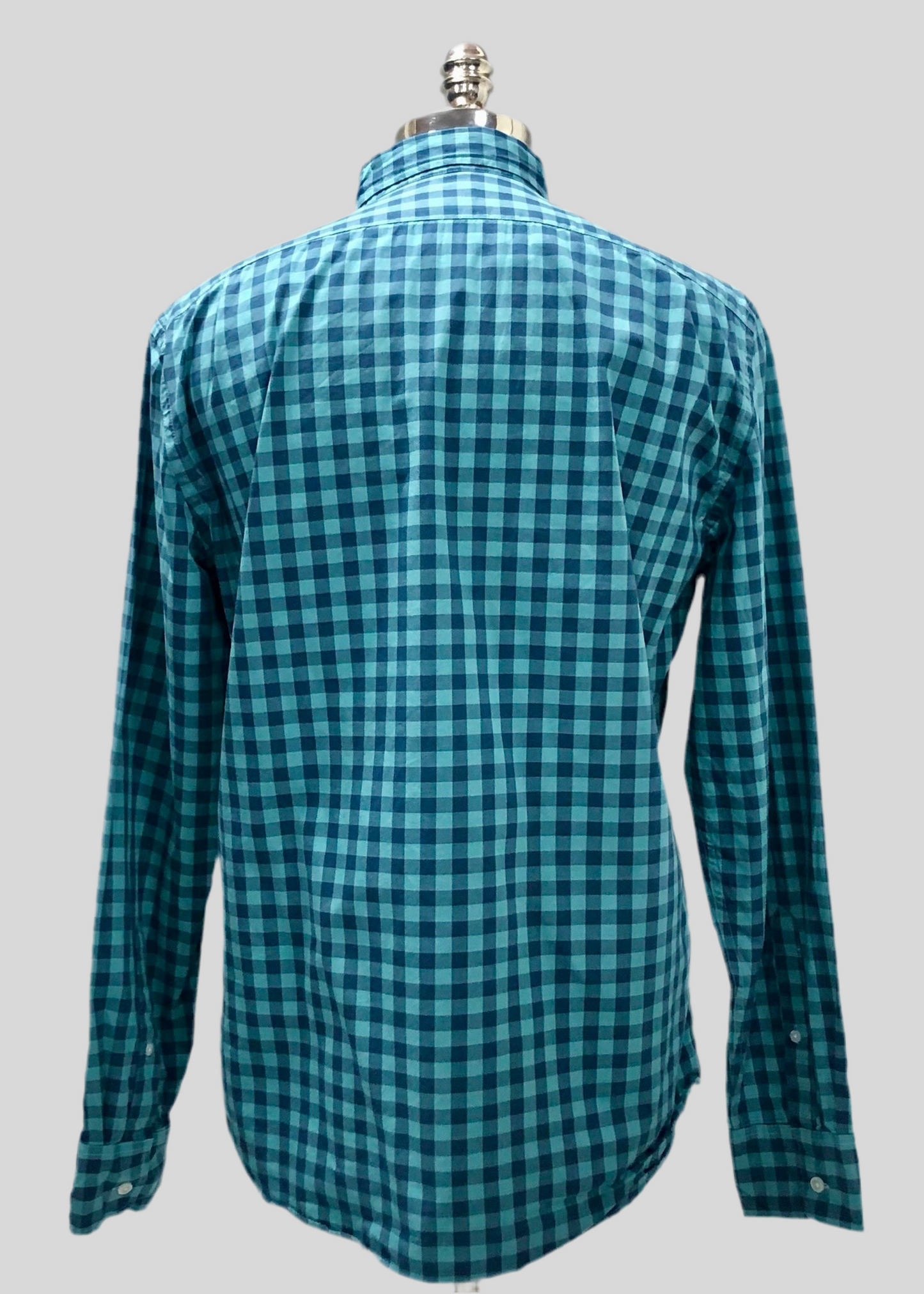 Camisa J.Crew 🇺🇸 con patrón de cuadros en color celeste y azul Talla L Entalle Slim Fit