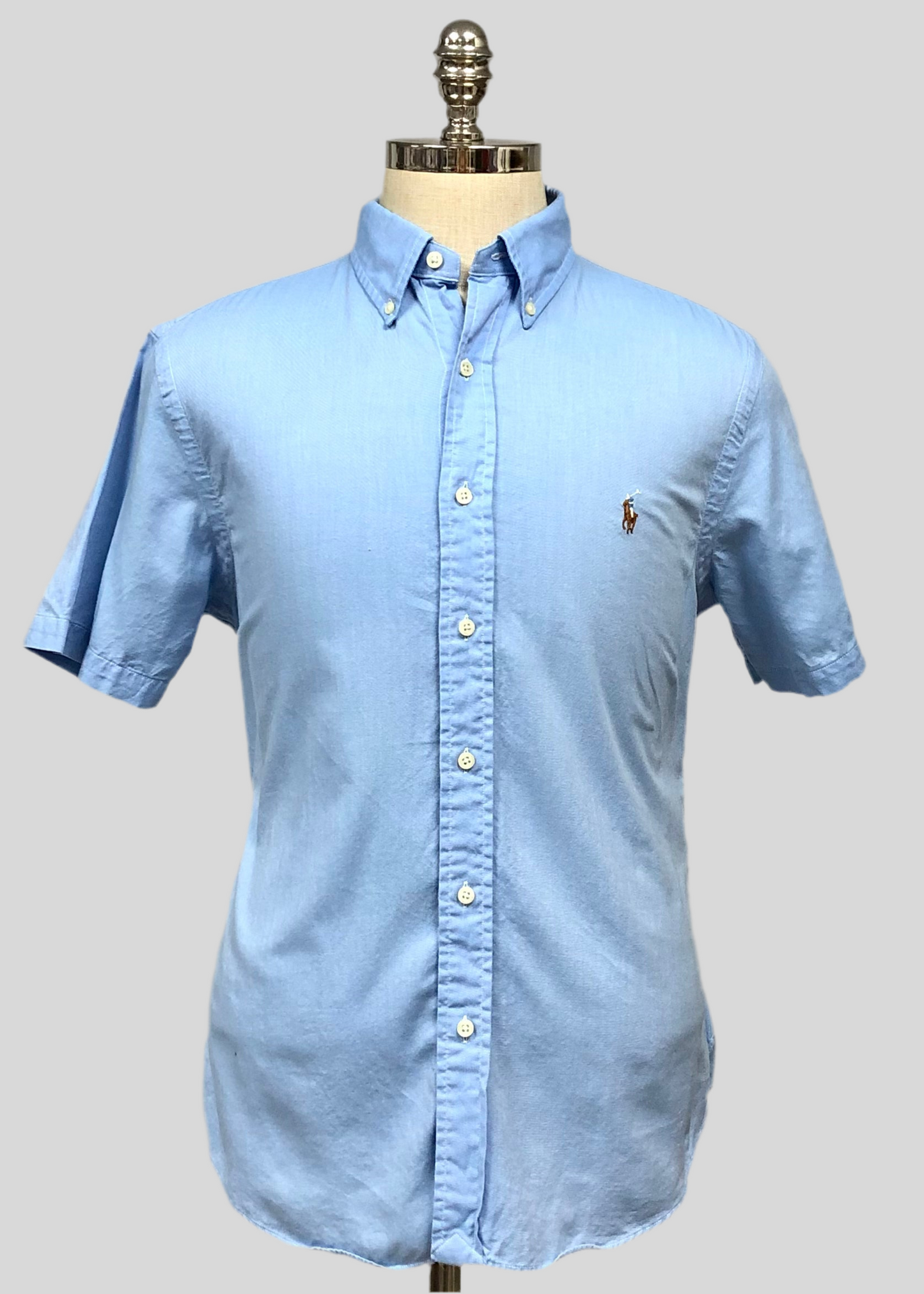 Camisa de botones en color celeste Oxford Polo Ralph Lauren 🏇🏼 Talla L Entalle Slim Fit