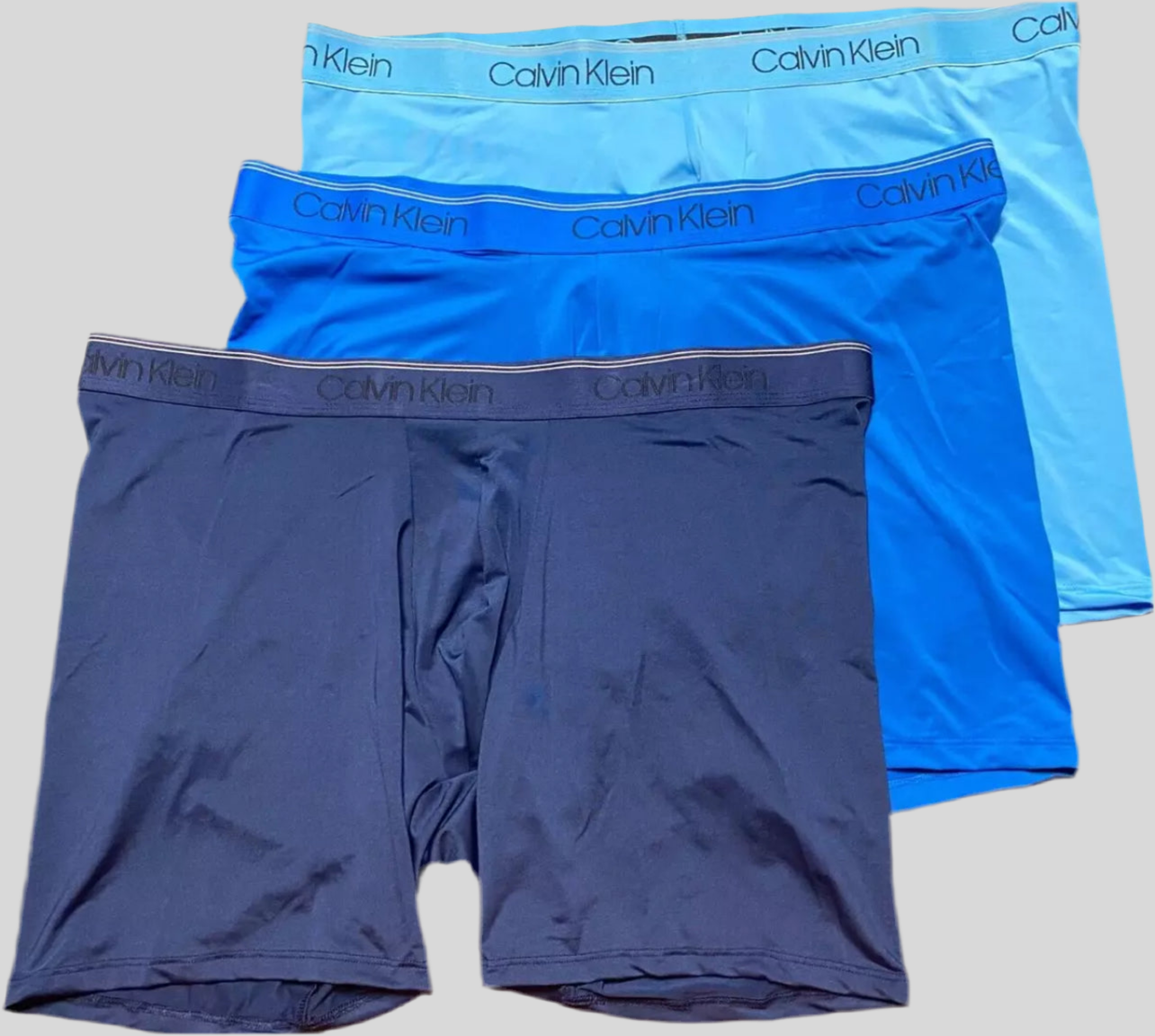 Paquete de 3 Calzoncillos tipo Boxer Calvin Klein de Microfibra Stretch - Tela ligera en Talla XXL