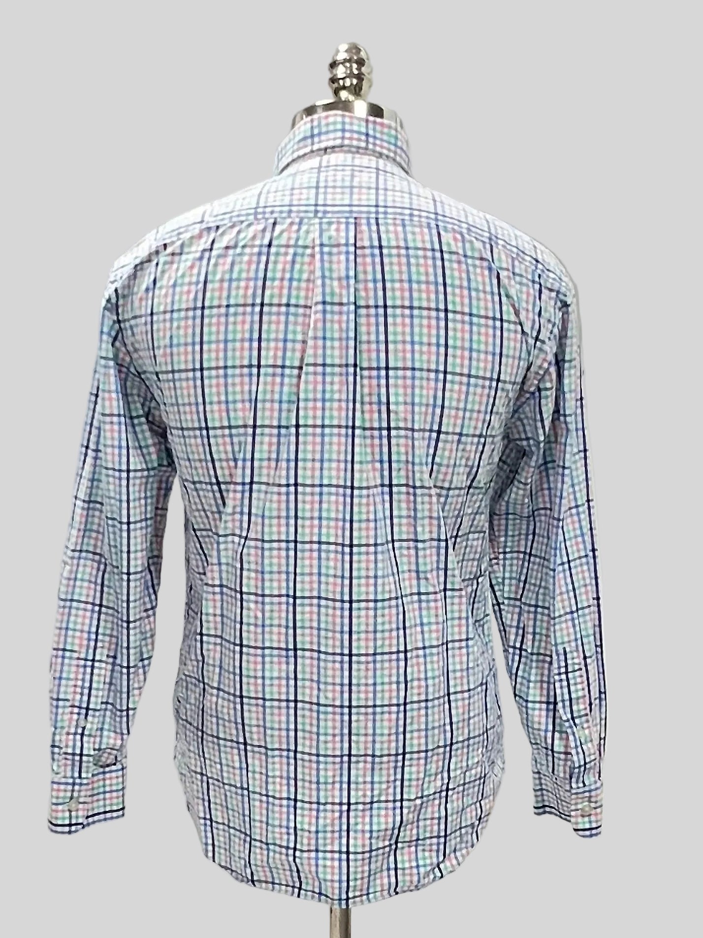 Camisa de botones Vineyard Vines 🐳 de cuadros en color turquesa, rosado, azul y blanco Talla S Entalle Clásico