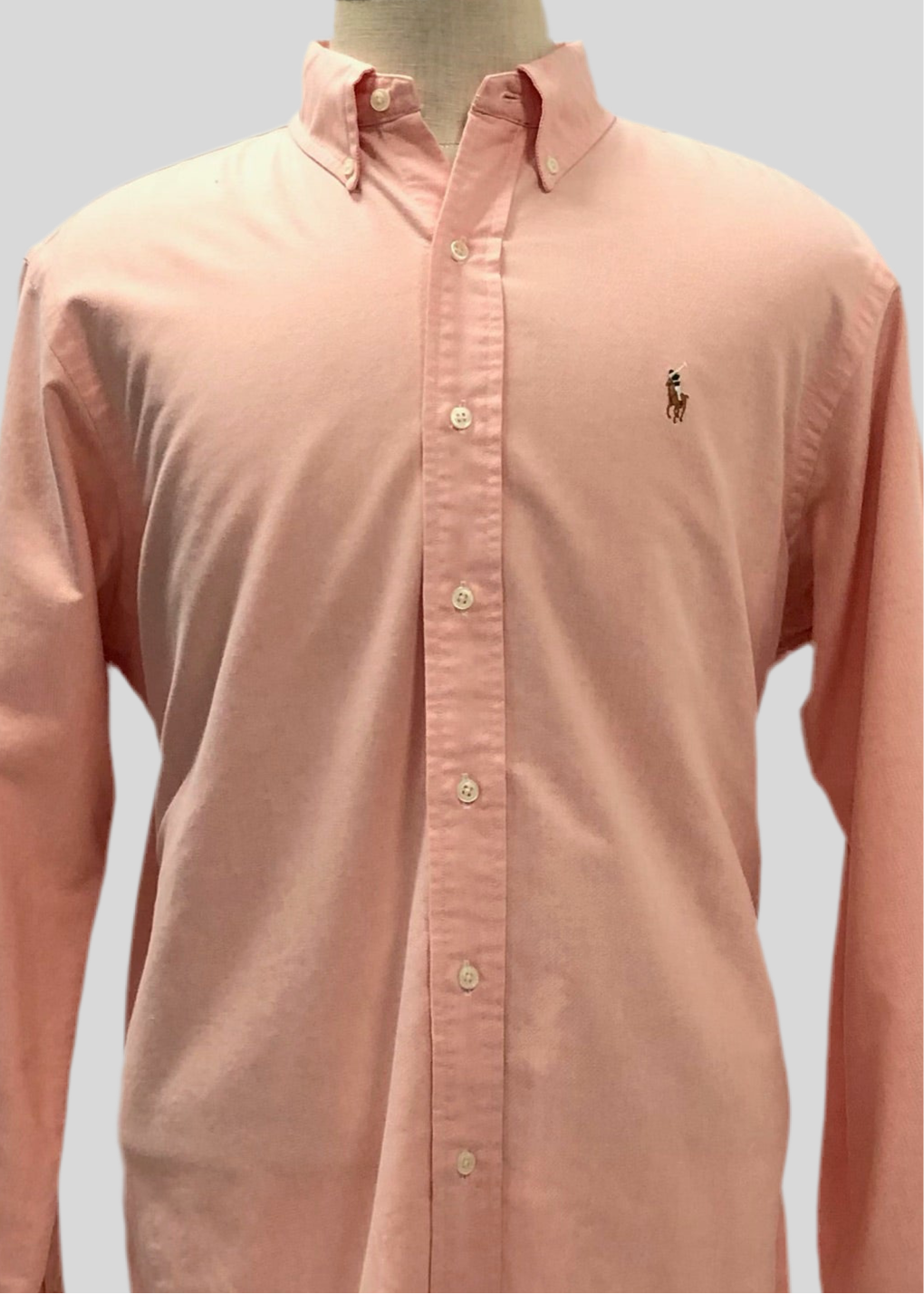 Camisa de botones Polo Ralph Lauren 🏇🏼 Oxford en color salmon Talla XL Entalle Regular