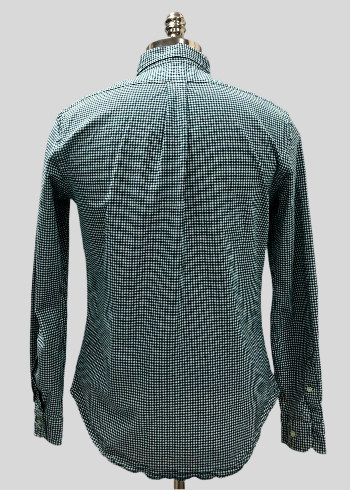 Camisa de botones Polo Ralph Lauren 🏇🏼 Oxford de cuadros gingham verde oscuro y blanco Talla L Entalle Slim Fit