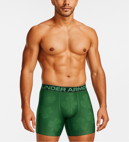Boxers Under Armour Color verde diseño trébol 🍀 Talla Small