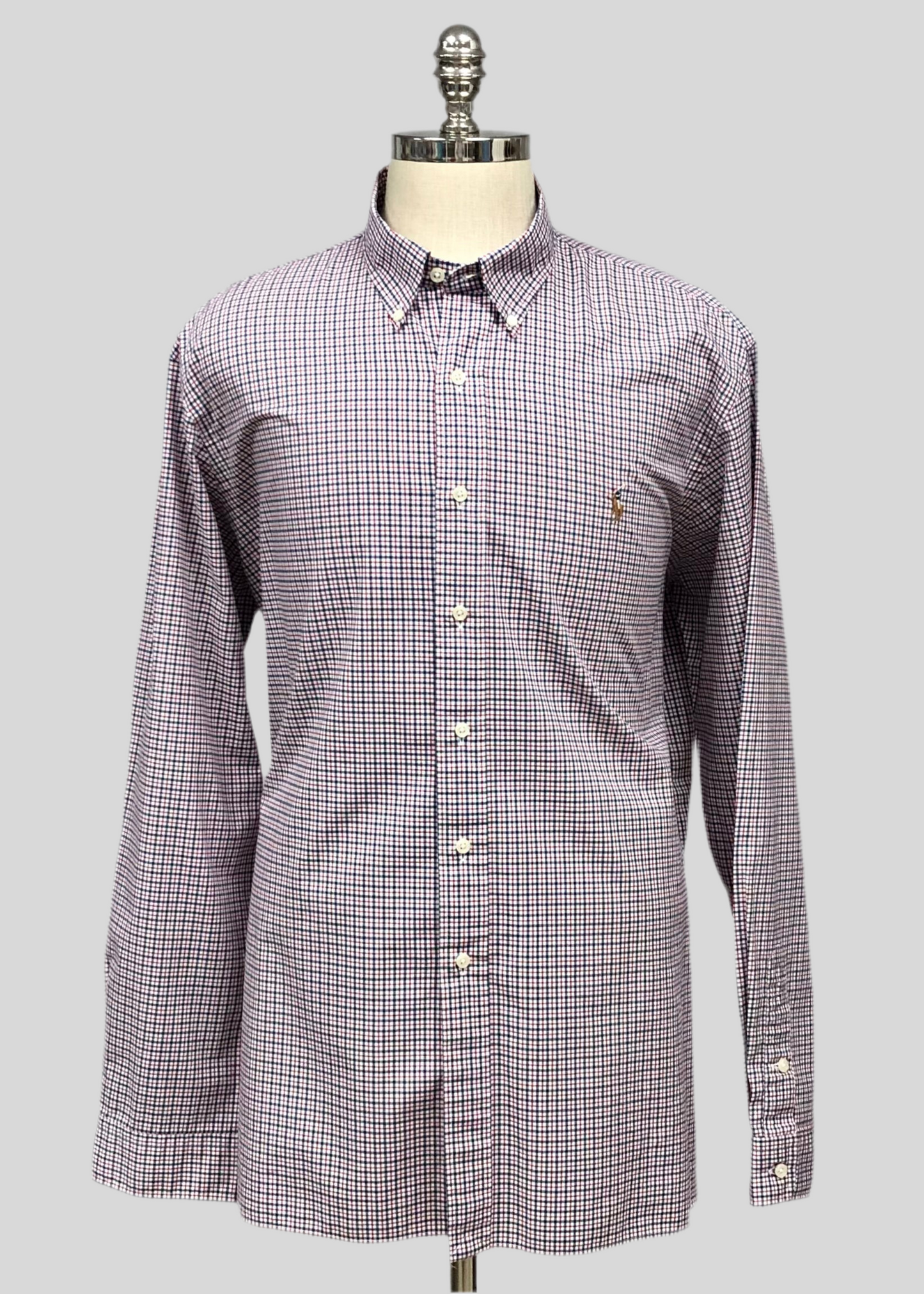 Camisa de botones Polo Ralph Lauren 🏇🏼 Color Blanco de cuadros en color rojo y azul navy Talla M Entalle Regular