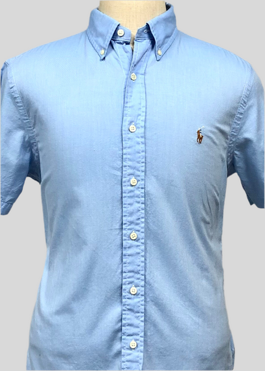 Camisa de botones en color celeste Oxford Polo Ralph Lauren 🏇🏼 Talla L Entalle Slim Fit