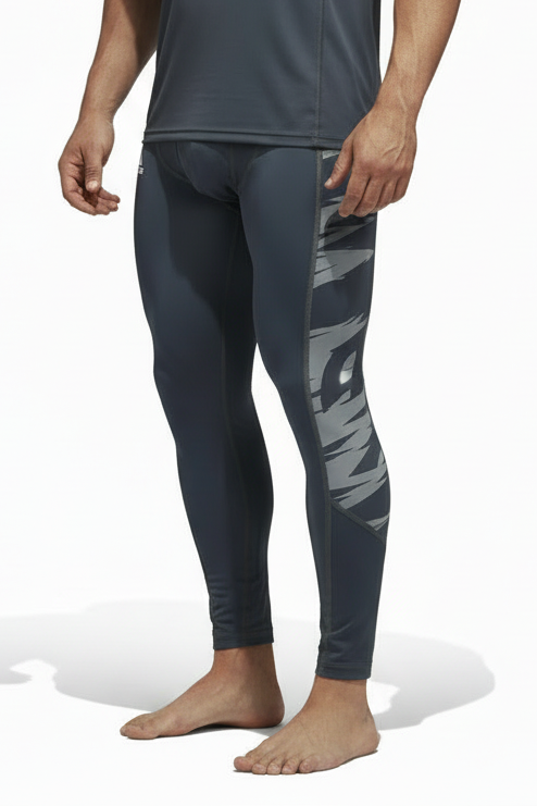 Malla de entrenamiento licra Adidas 🏃🏻 Dry-Fit  para hombre en Color negro y cintura gris Talla M