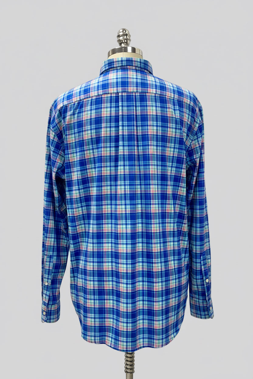 Camisa de botones Vineyard Vines 🐳 Performance de cuadros en color azul, verde, rojo y blanco Talla XL Entalle Regular