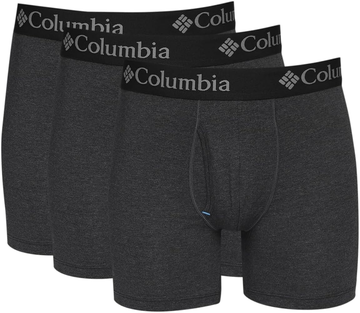 Combo de 3 Boxers Briefs Columbia 🔷 Tela de algodón stretch color Negro Talla   L