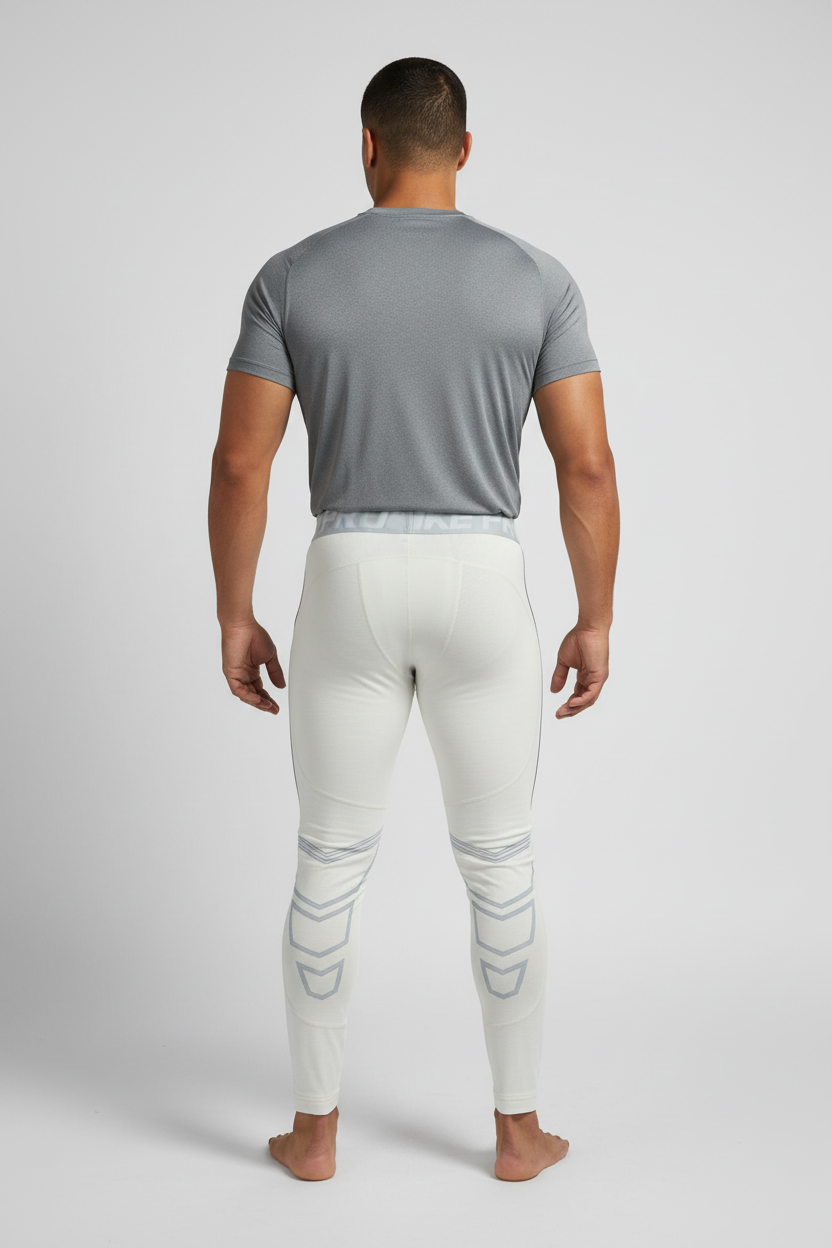 Malla de entrenamiento licra Nike ✔️ Pro Dri-FIT para hombre en Color blanco cintura gris Talla M