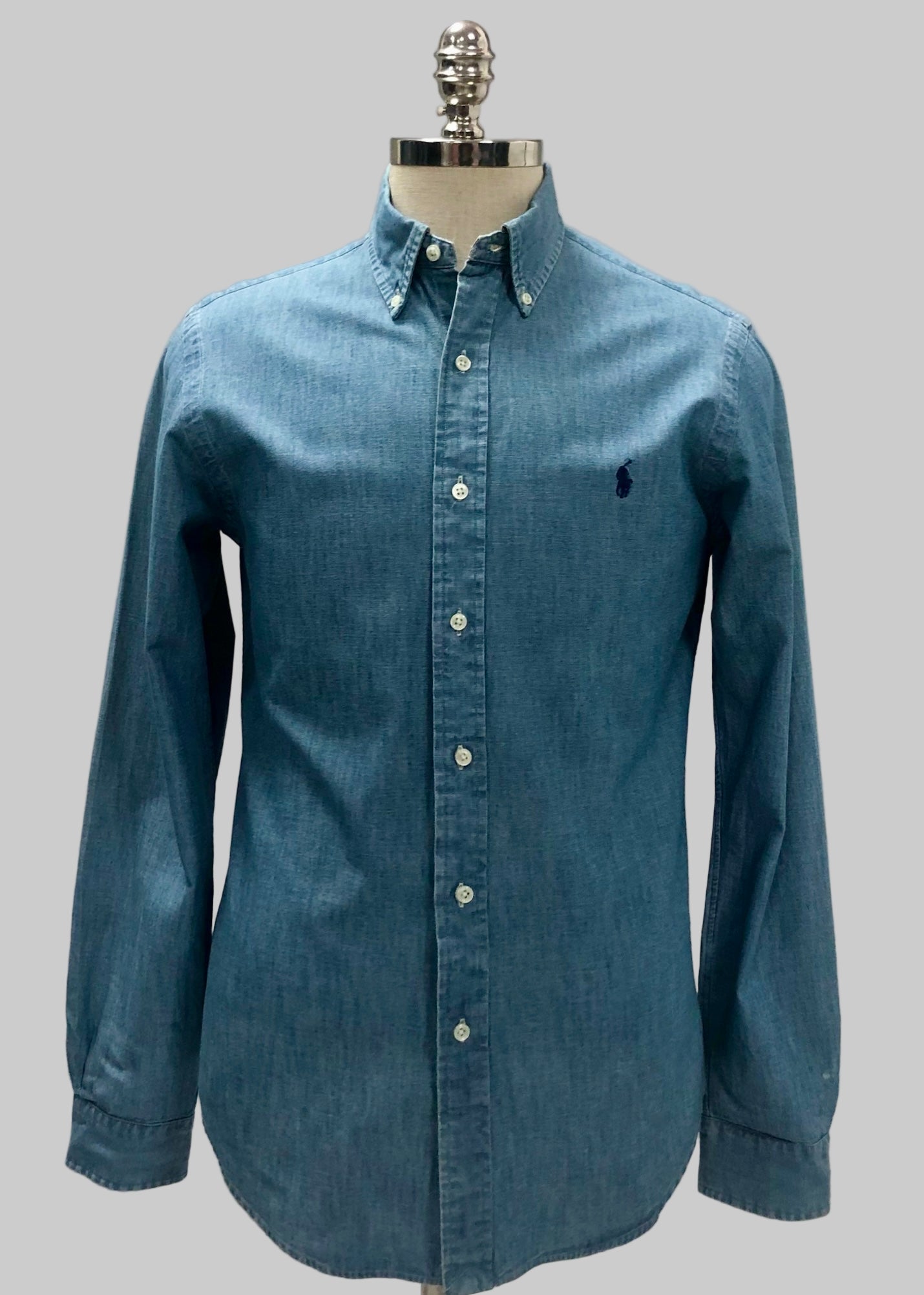 Camisa de botones Polo Ralph Lauren 🏇🏼 De jeans en color celeste Talla M Entalle Slim Fit