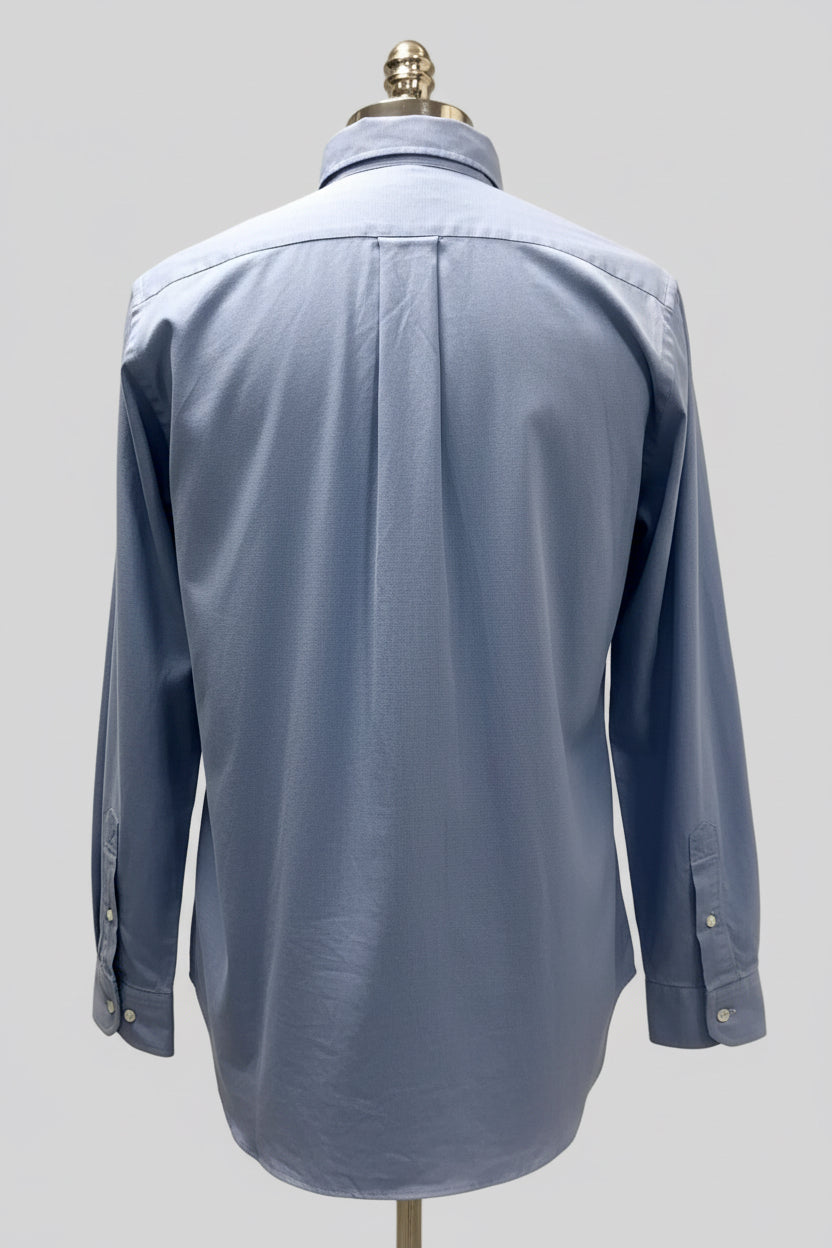 Camisa de botones Polo Ralph Lauren 🏇🏼 de cuadros finos celeste y blanco Talla L Entalle Regular