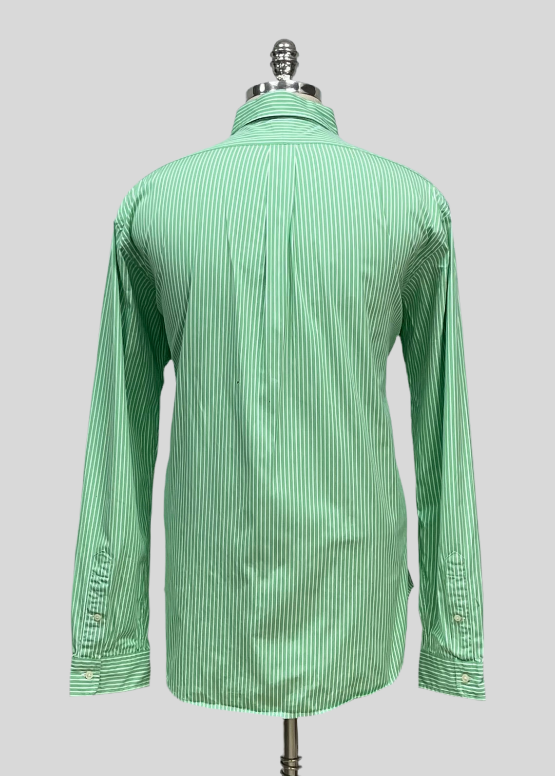 Camisa Polo Ralph Lauren 🏇🏼 color verde con patron de rayas en color blanco Talla XXL Entalle Custom Fit