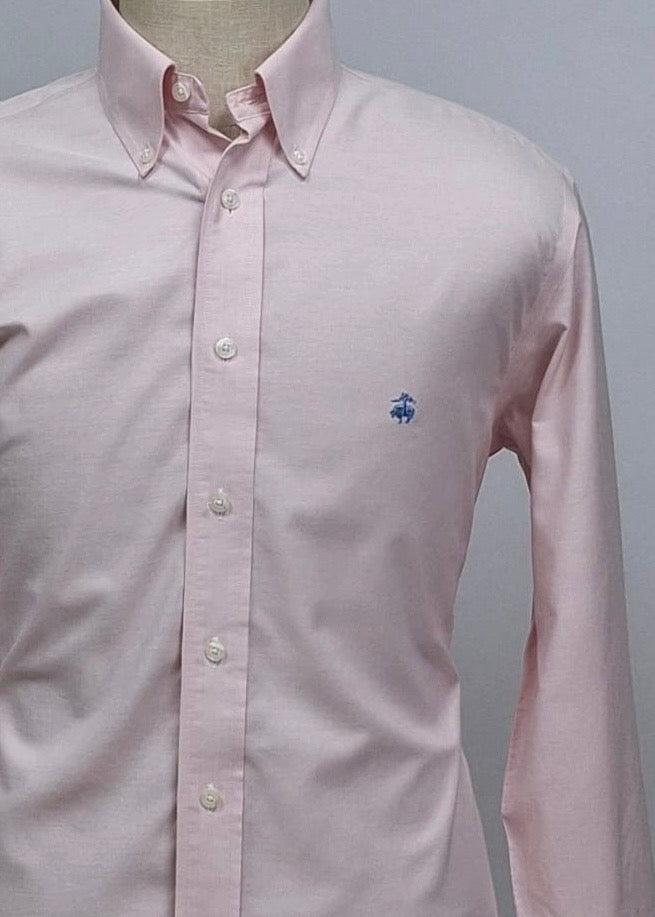 Camisa Brooks Brothers 🐑 color rosado claro tornasol Talla M Entalle Regular