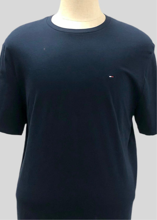 Camiseta cuello Redondo Tommy Hilfiger 🇺🇸 color azul navy Talla XL Entalle Regular (ver descripción)