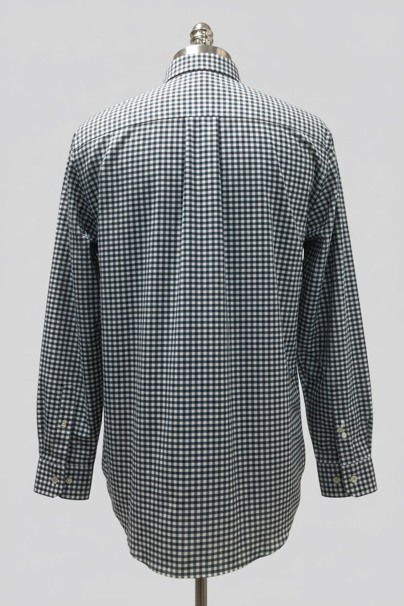 Camisa de botones Vineyard Vines 🐳 Performance de cuadros gingham en color azul navy y blanco Talla L Entalle Slim Fit