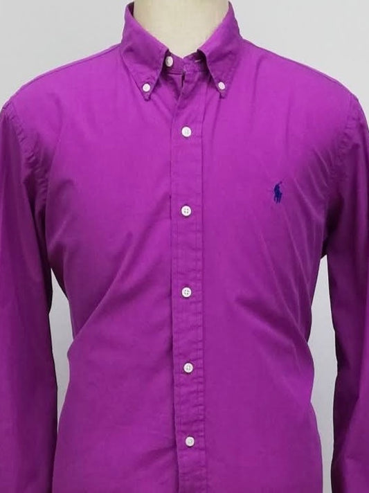 Camisa de botones Polo Ralph Lauren 🏇🏼 color morado intenso Talla L Entalle Regular
