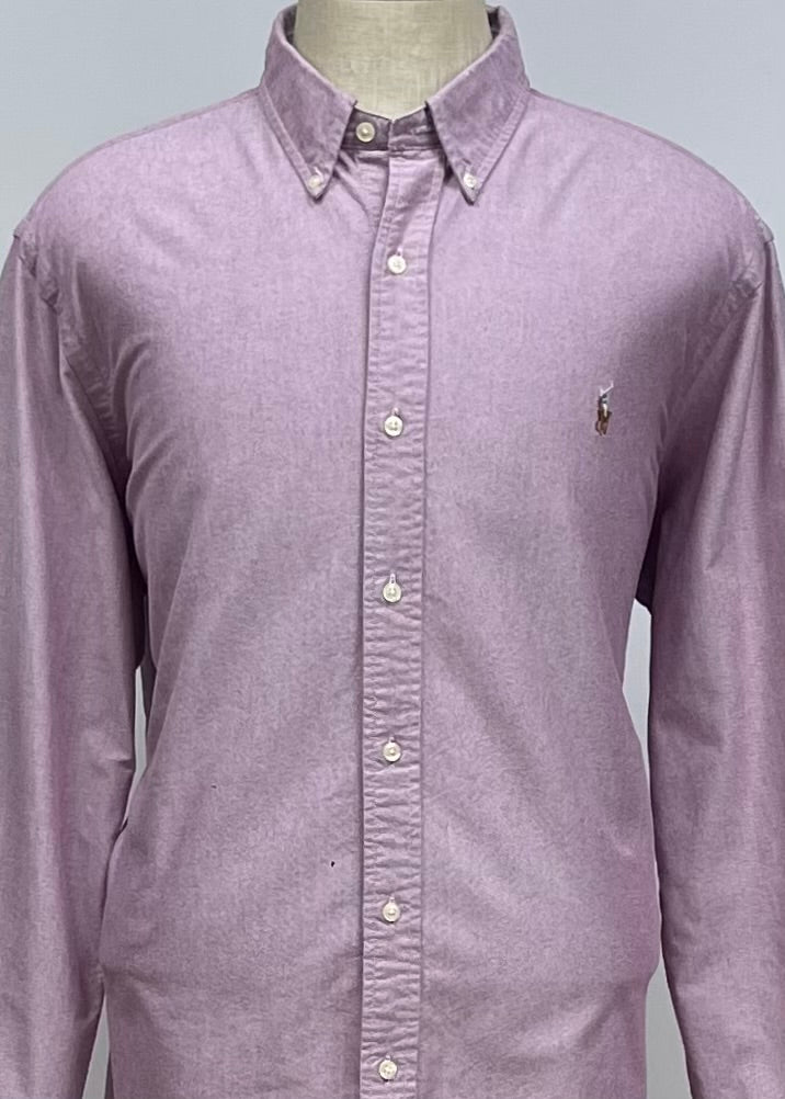 Camisa de botones Polo Ralph Lauren 🏇🏼 Oxford en color lila oscuro Talla XXL Entalle Regular