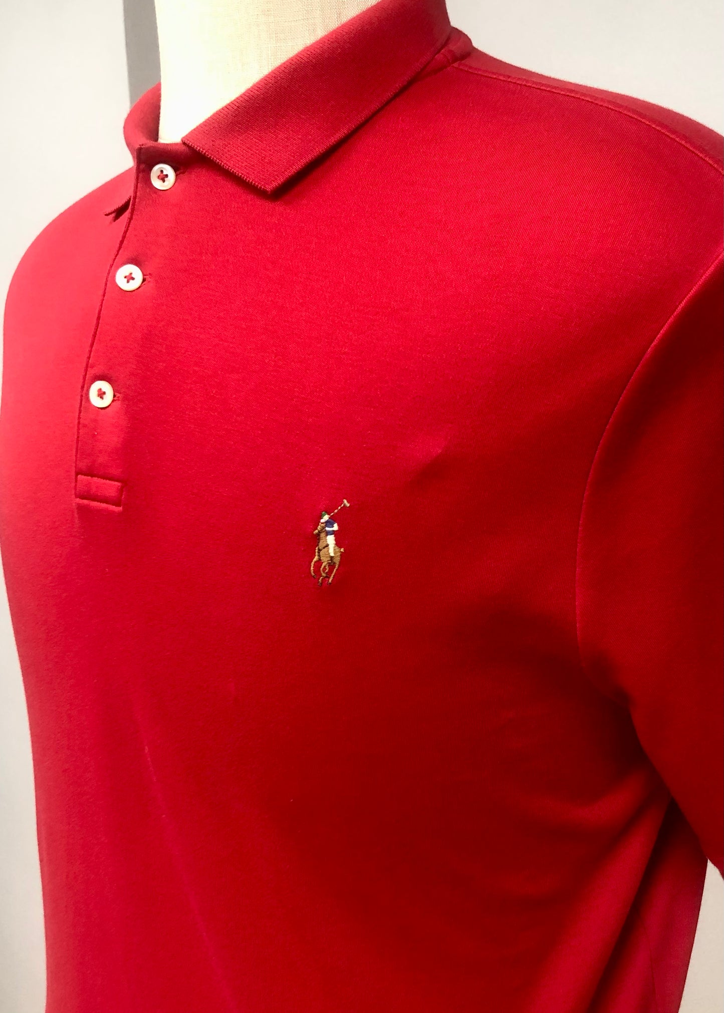 Camiseta Polo Ralph Lauren 🏇🏼color rojo Talla M Entalle Clásico