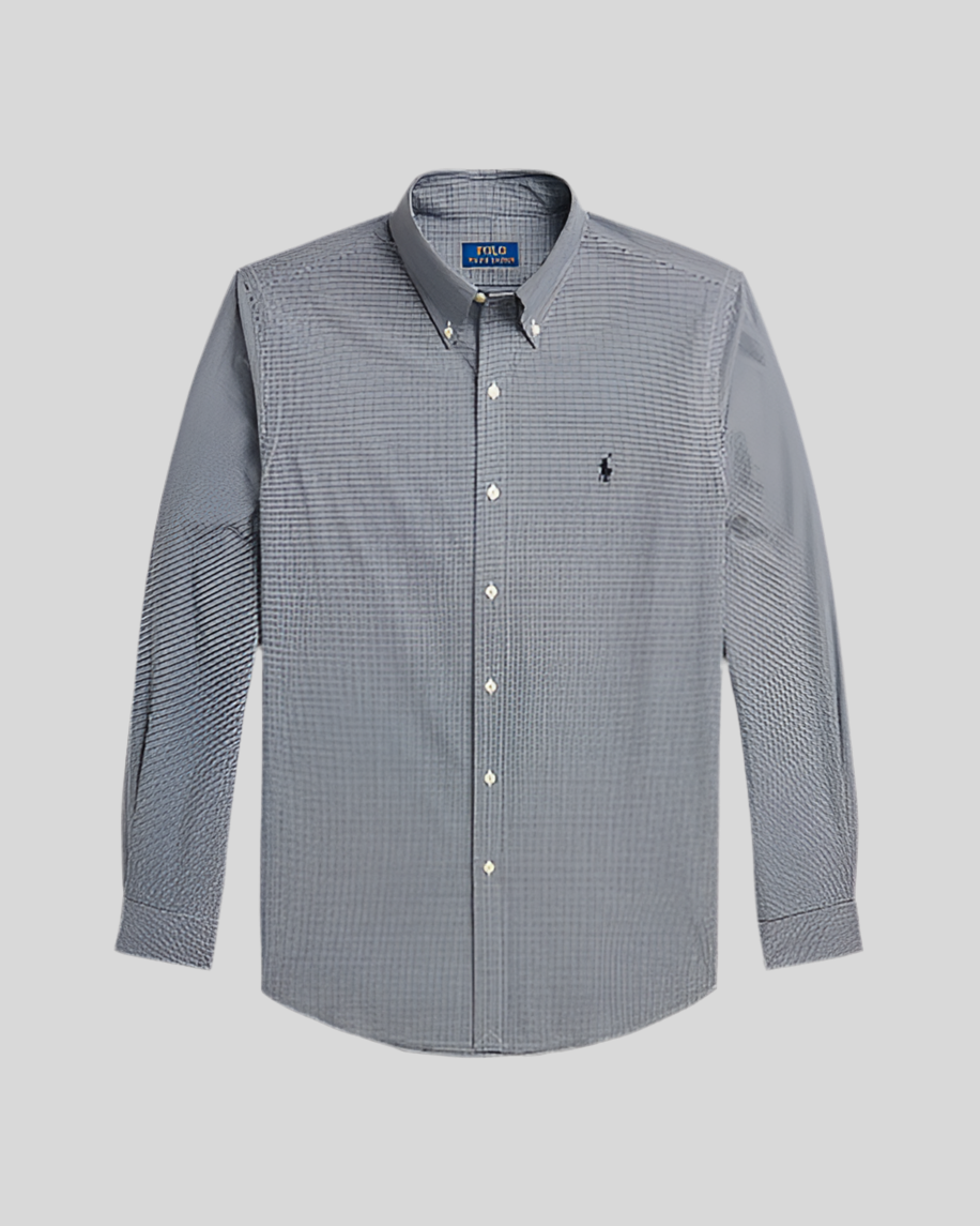 Camisa Polo Ralph Lauren 🏇🏼 con patron de cuadros negro y blanco Talla L Entalle Regular