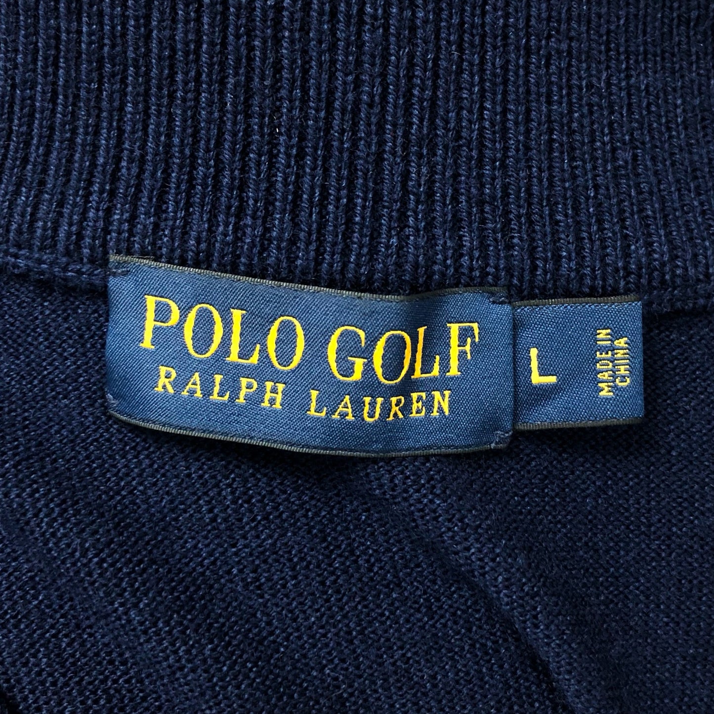 Sueter Jersey Polo Ralph Lauren 🏇🏼 color azul oscuro con logo en blanco Talla L (ver descripción)