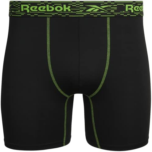 Combo de 3 Boxers Briefs Reebok Tela Performance en color negro y gris Largo Regular Talla L