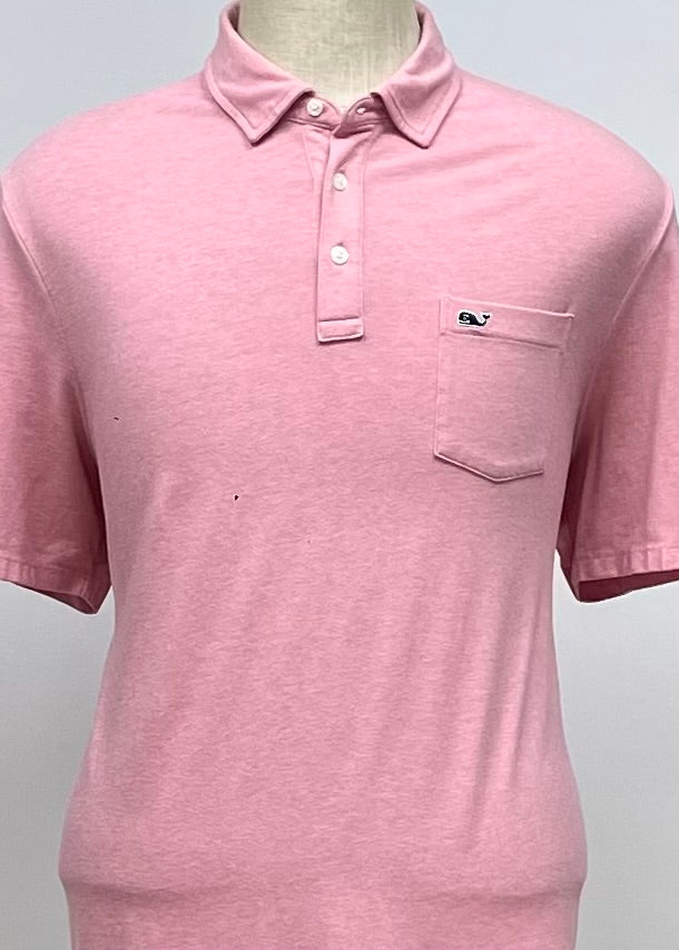 Camiseta Polo Vineyard Vines 🐳 color rosado claro Talla L Entalle Regular