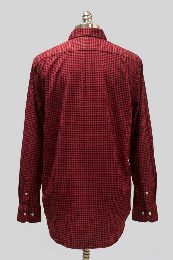 Camisa de botones Polo Ralph Lauren 🏇🏼 de cuadros gingham rojo y negro Talla XL Entalle Regular